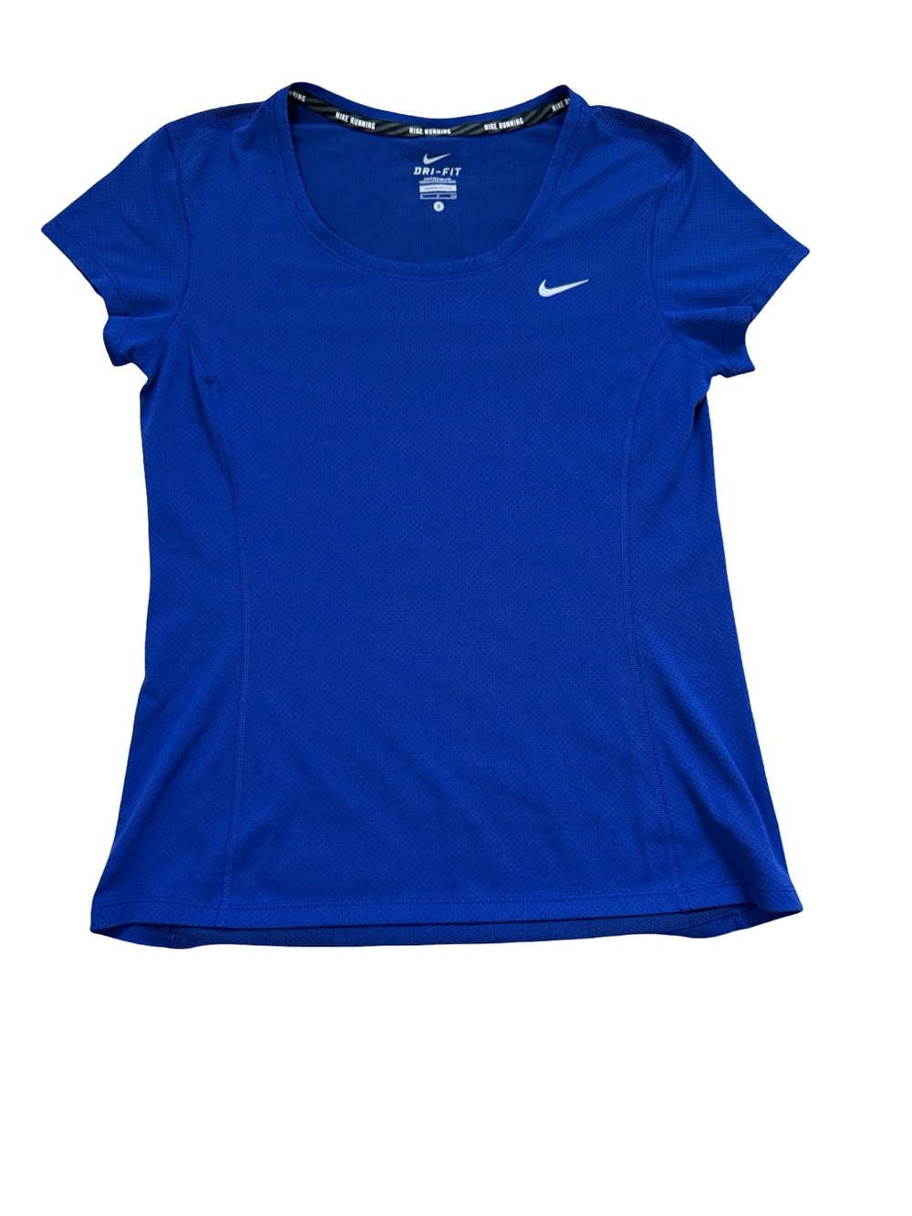 Nike Women’s Short-Sleeve Dri-FIT Tee in Royal Blue with White Swoosh